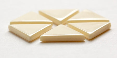 Vintage Acrylic Creamy Beige Triangle Cabochons cab468