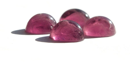 Vintage Purple and White Swirled Glass Cabochons 14x10mm cab577Q