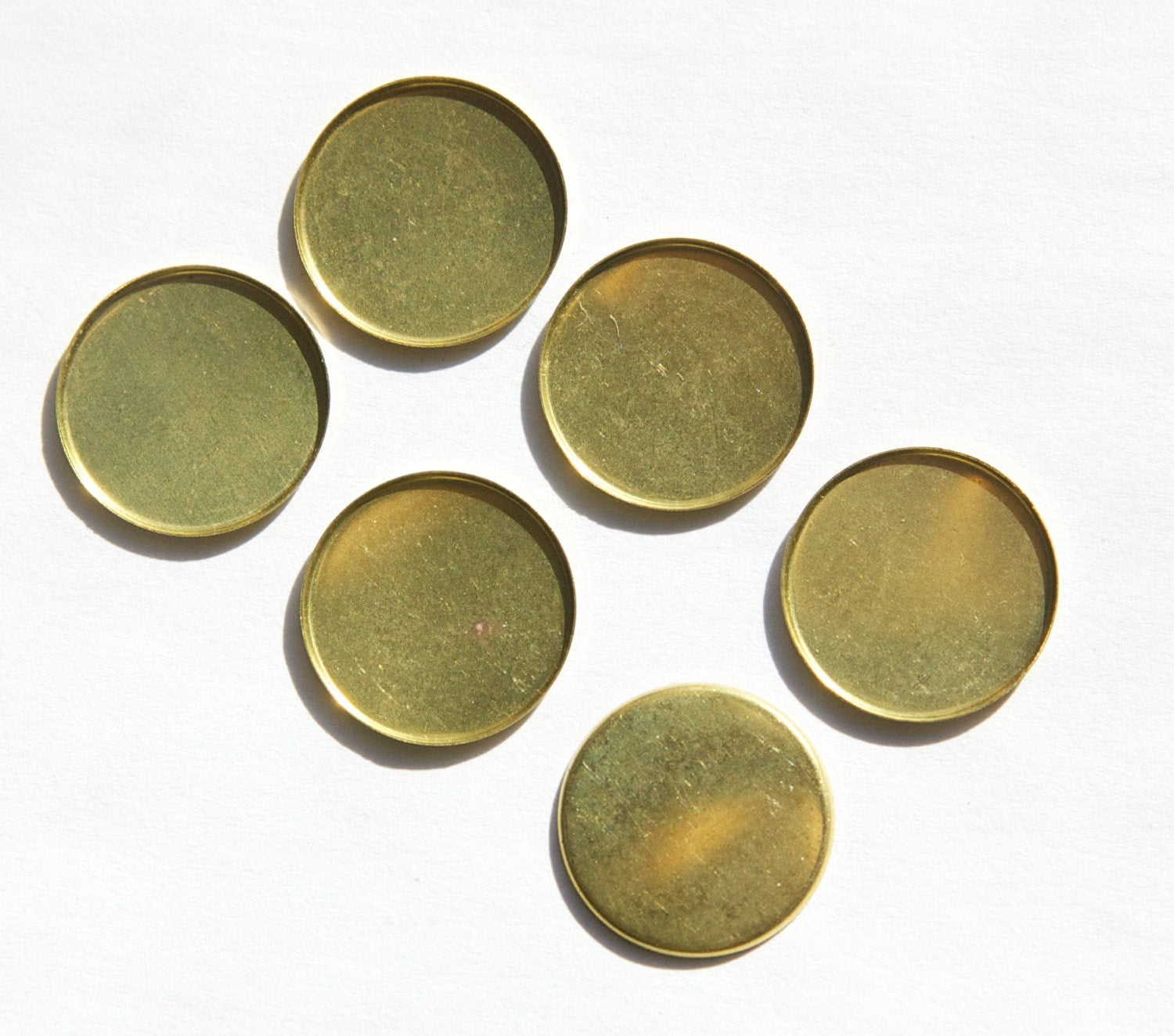 Raw Brass Low Wall No Hole 18mm Settings Findings stn036B