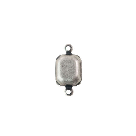 10x8mm Navy Glass Octagon Stone in 2 Loop Setting