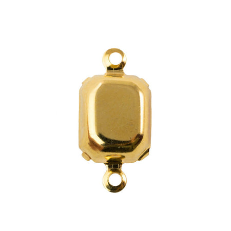10x8mm Light Amethyst Faceted Glass Octagon Stone in 2 Loop Setting