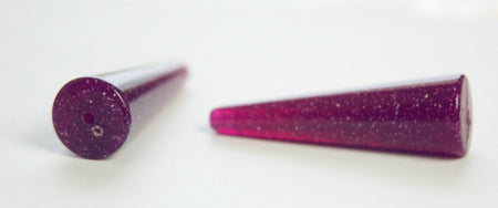 Vintage Purple with Sparkles Long Triangle Teardrop Acrylic Beads bds1000A