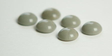Vintage Opaque Gray Glass Cabochons 11mm cab703GG