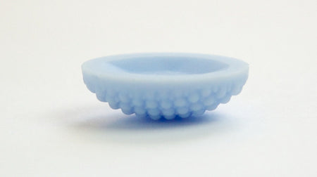 Vintage German Matte Periwinkle Blue Glass Bumpy Top Cabochon 25X18mm cab414G