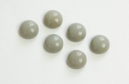 Vintage Gray Glass Cabochon 9mm (6) Cab702BB