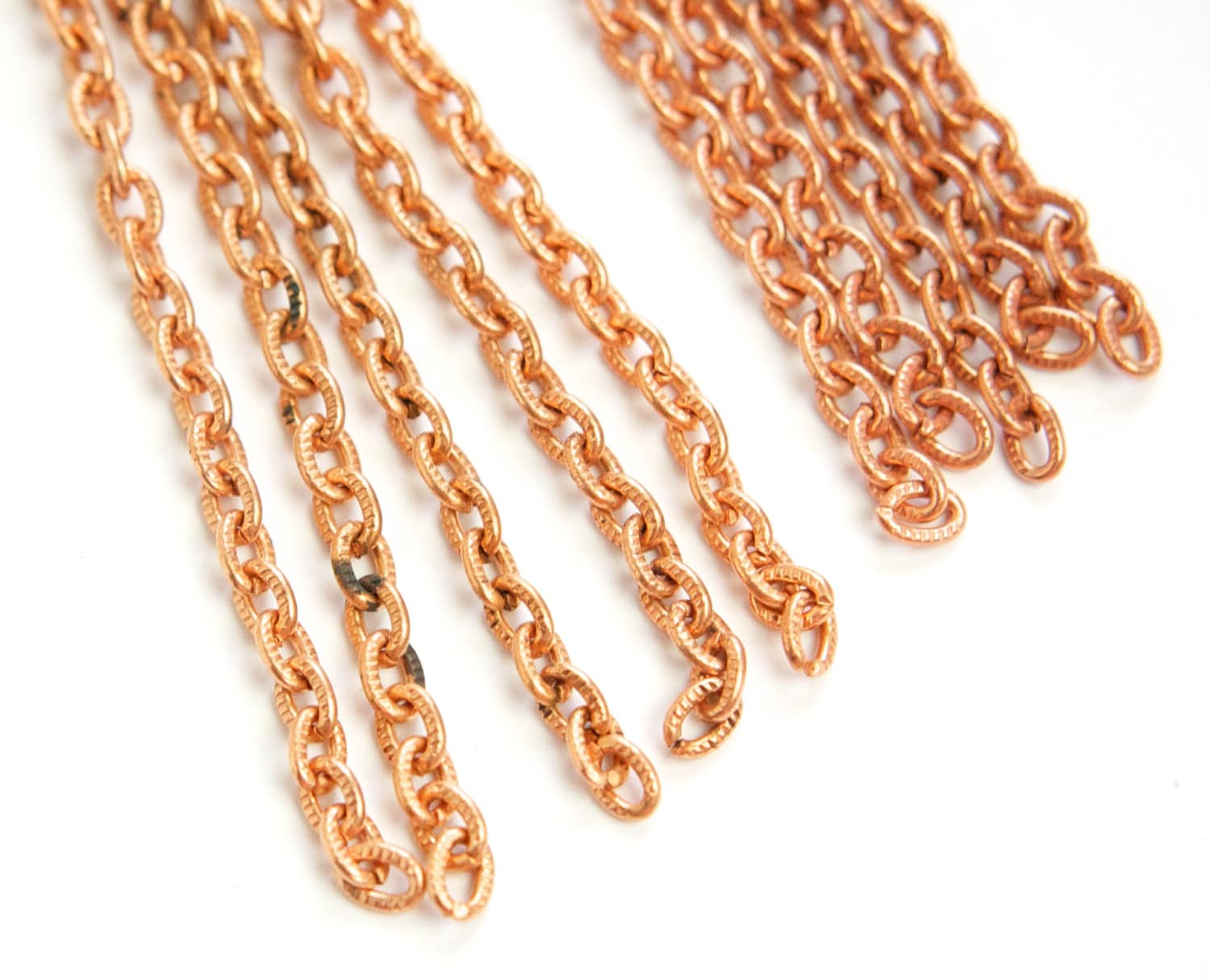 Vintage Copper Tassel or Mini Chain Hanks Pendants (2) chn086