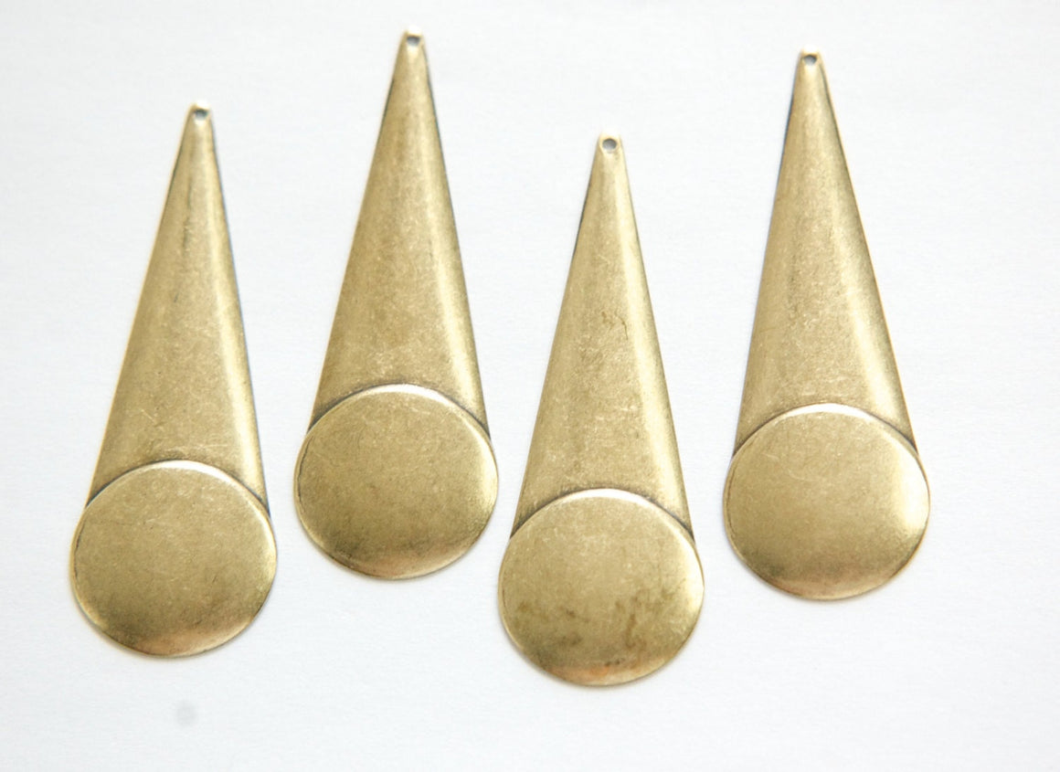 Long Brass Ox Geometric Circle Pendant Drop (4) mtl065Q