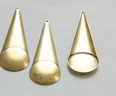 Long Brass Ox Geometric Circle Pendant Drop (4) mtl065Q