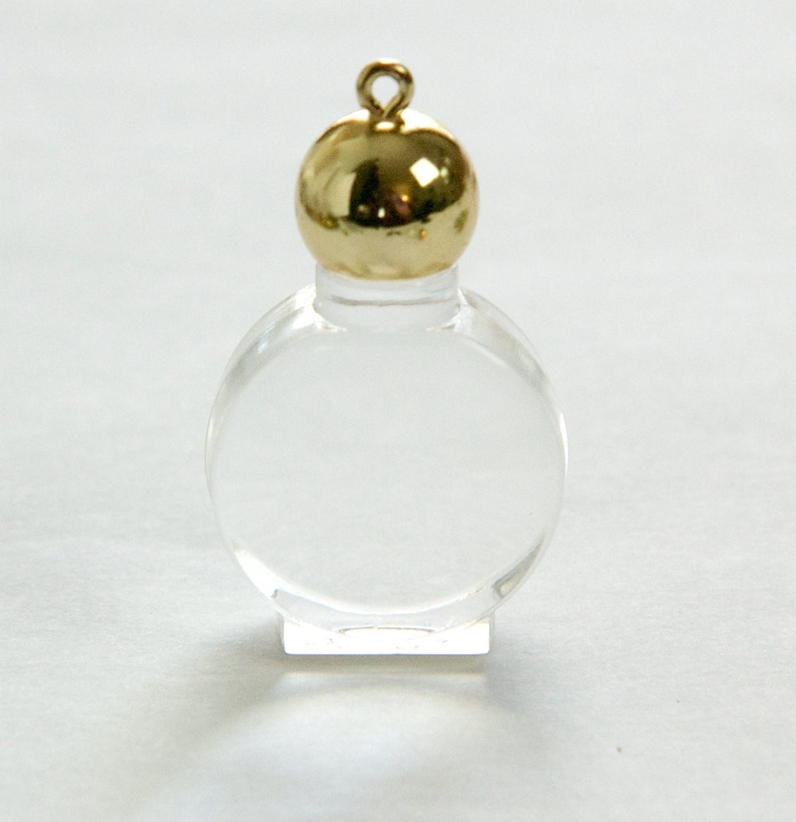 Vintage Miniature Clear Acrylic Faux Perfume Bottle Pendant Charm pnd114B
