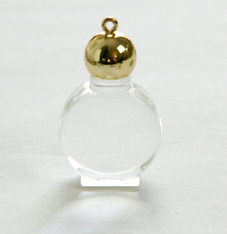 Vintage Miniature Clear Acrylic Faux Perfume Bottle Pendant Charm pnd114B
