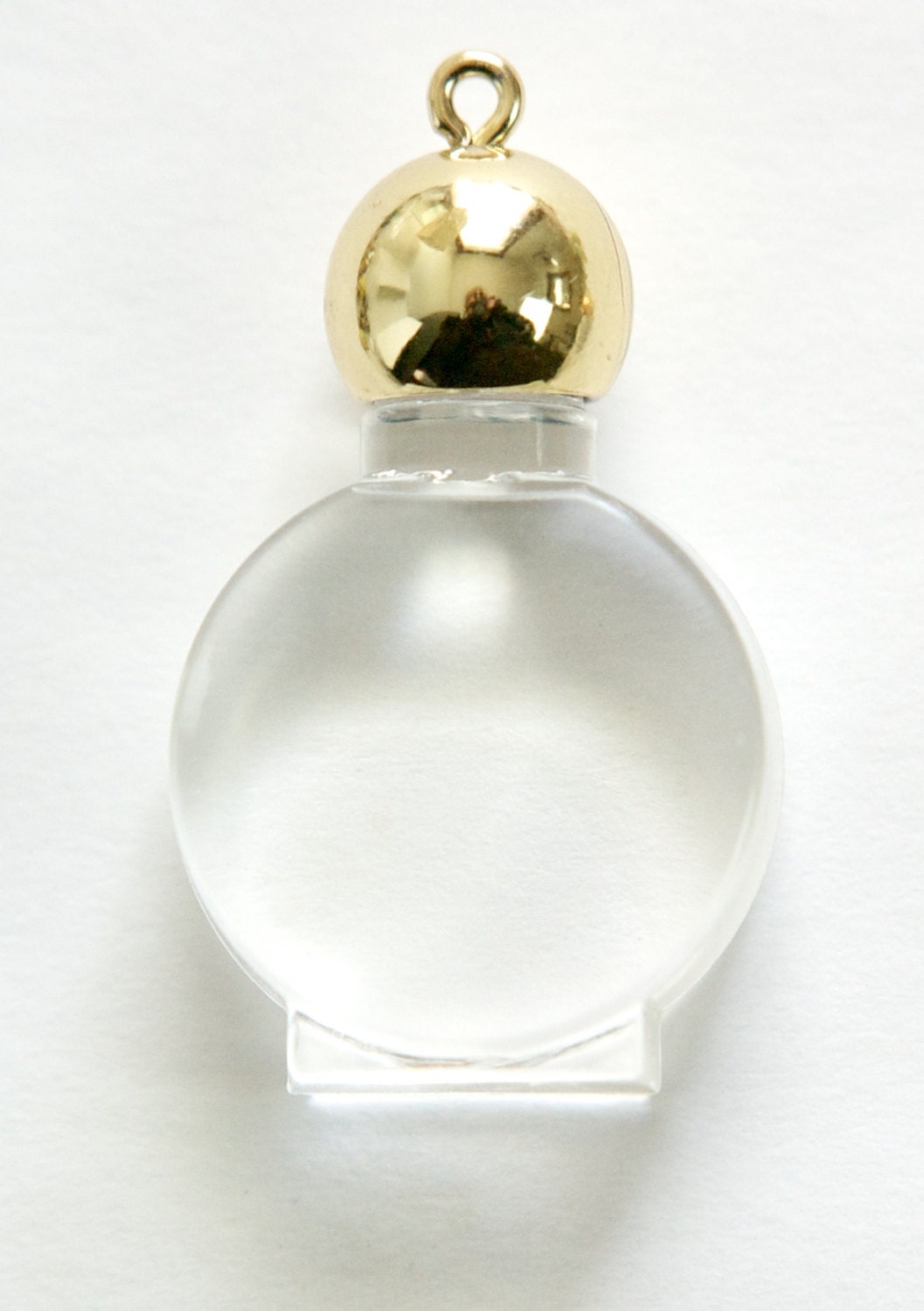 Vintage Miniature Clear Acrylic Faux Perfume Bottle Pendant Charm pnd114B