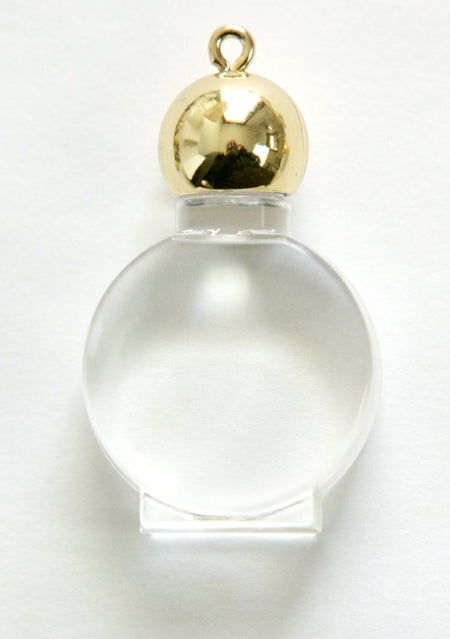 Vintage Miniature Clear Acrylic Faux Perfume Bottle Pendant Charm pnd114B