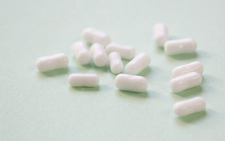 Vintage White German Glass Stick Beads 10mm (30) grm037A