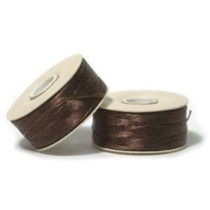 Brown Nymo B Beading Thread 72yd Bobbin