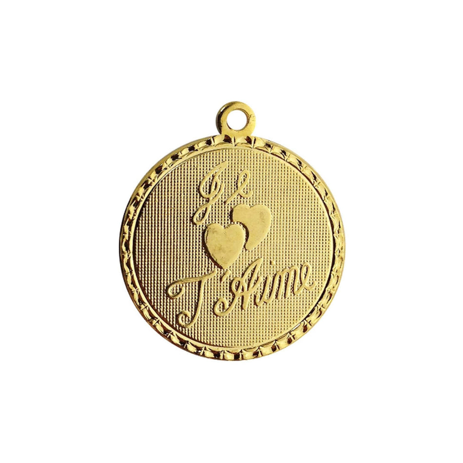 Je T'Aime (I Love You) Word Charm with Loop (4)