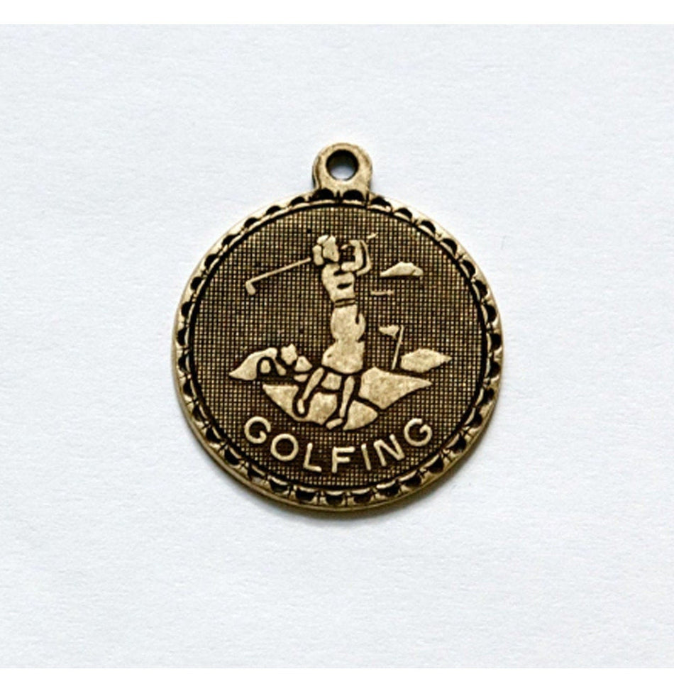 Female Golfer Word Charm with Loop (4)