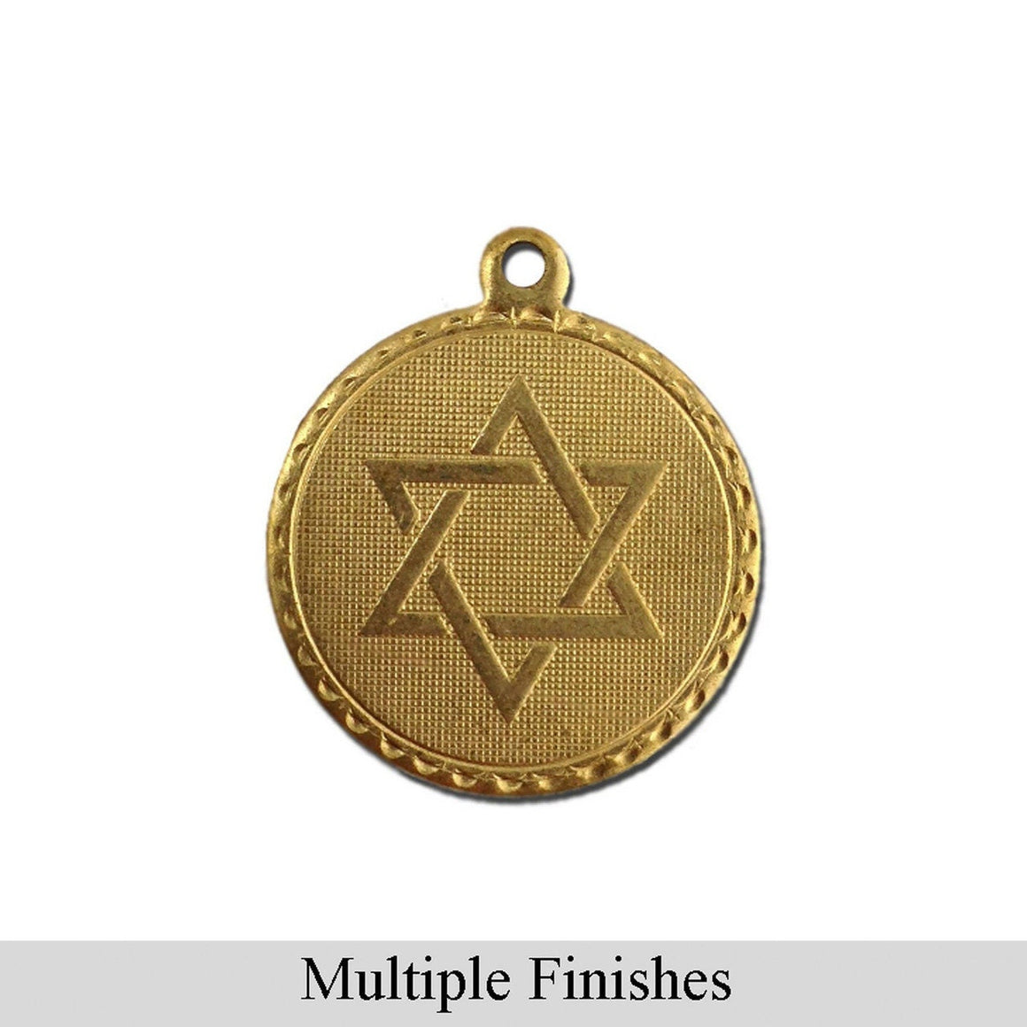 Star of David Word Charm with Loop (4)