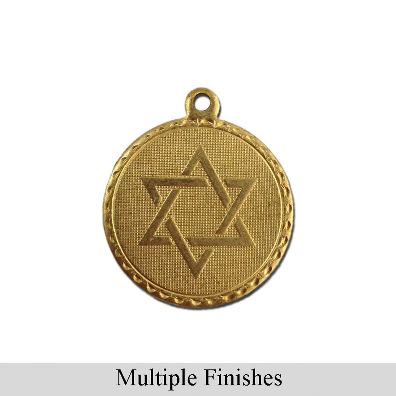 Star of David Word Charm with Loop (4)