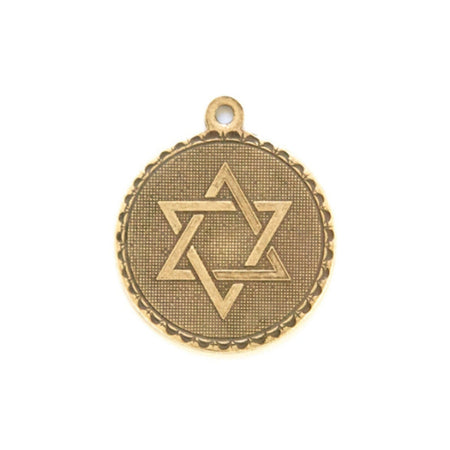 Star of David Word Charm with Loop (4)