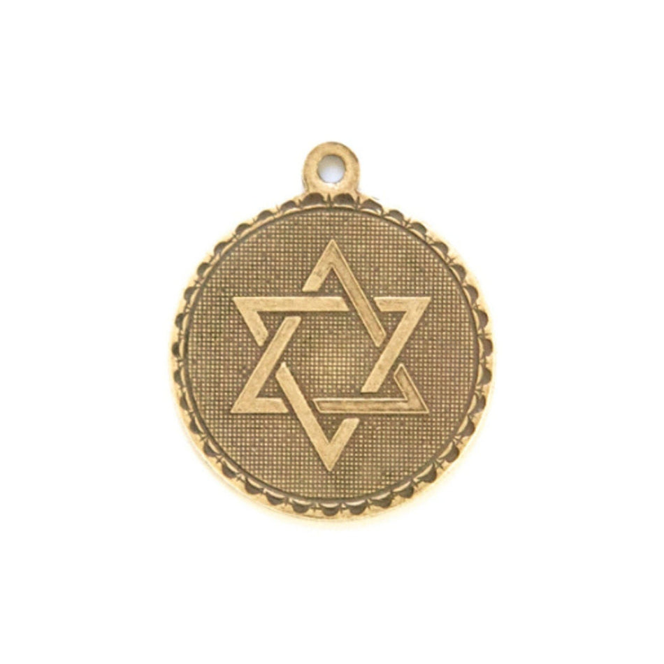 Star of David Word Charm with Loop (4)