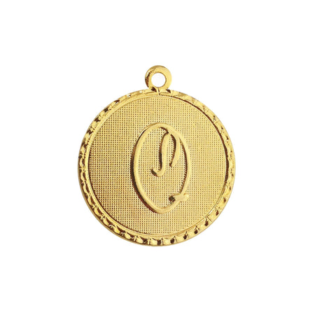 Letter Q Charm with Loop (4)