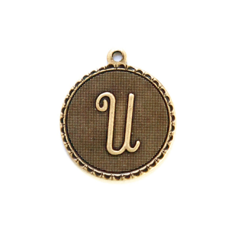 Letter U Charm with Loop (4)