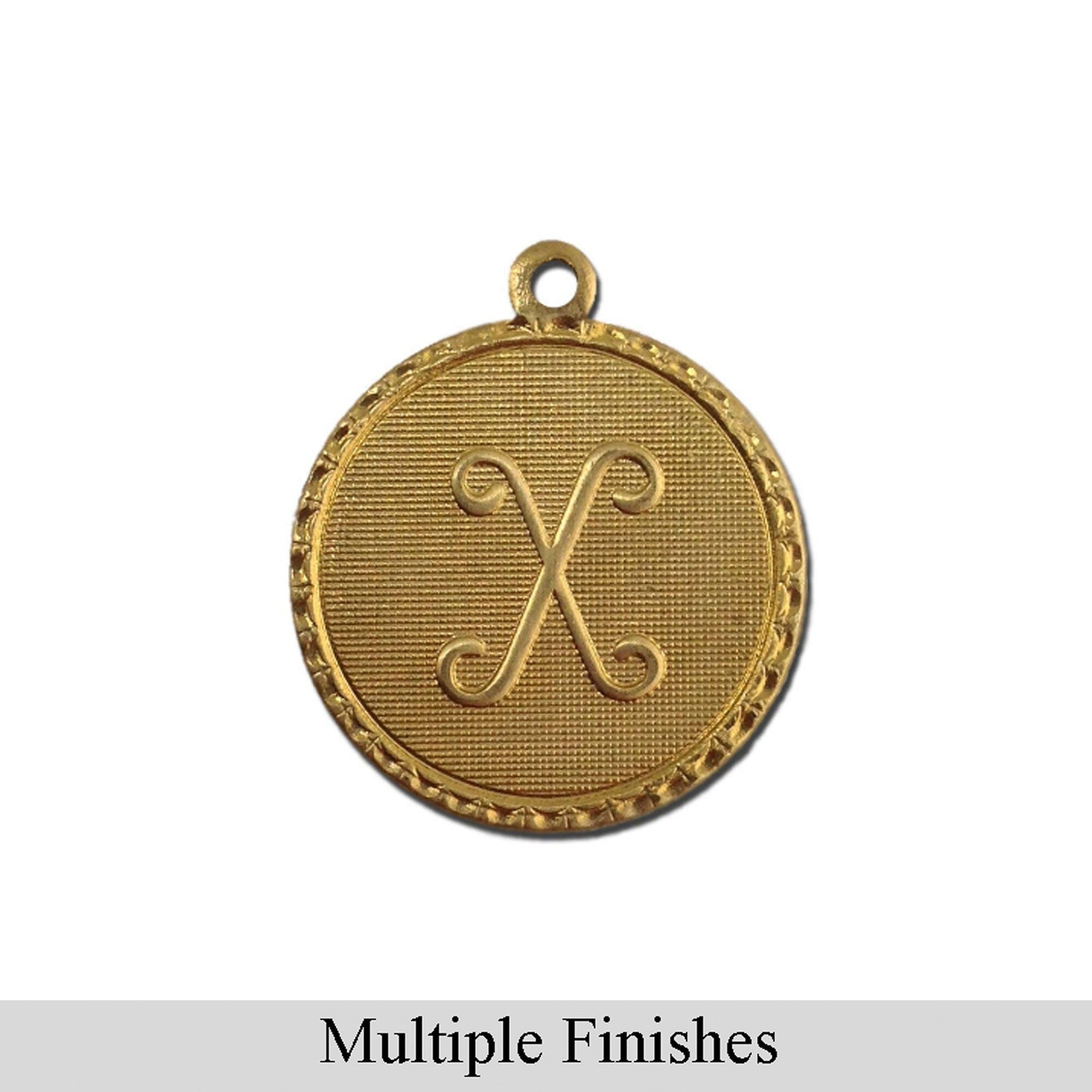 Letter X Charm with Loop (4)