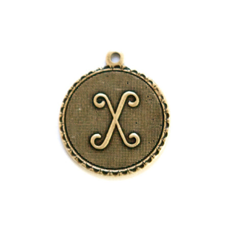 Letter X Charm with Loop (4)