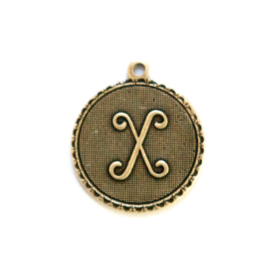 Letter X Charm with Loop (4)