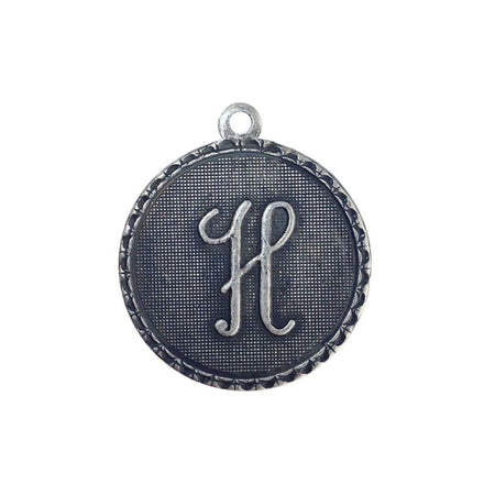 Letter H Charm with Loop (4)