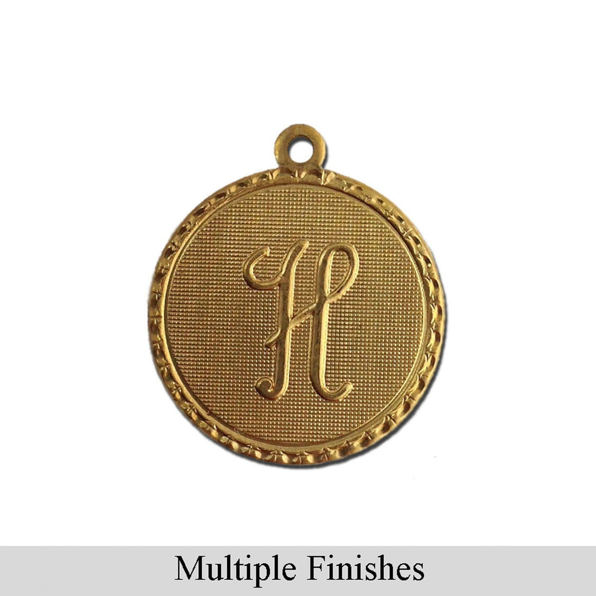 Letter H Charm with Loop (4)