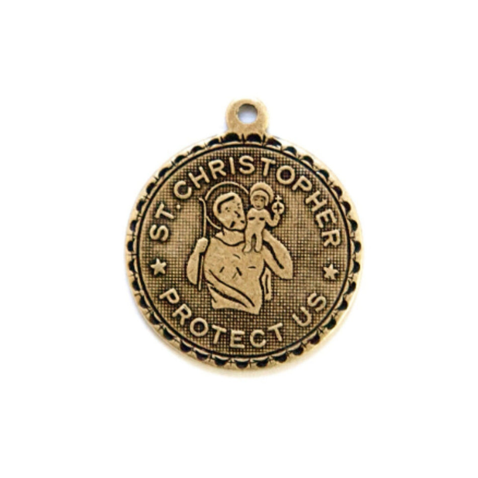 Saint Christopher Word Charm with Loop (4)