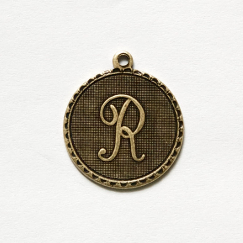 Letter R Charm with Loop (4)