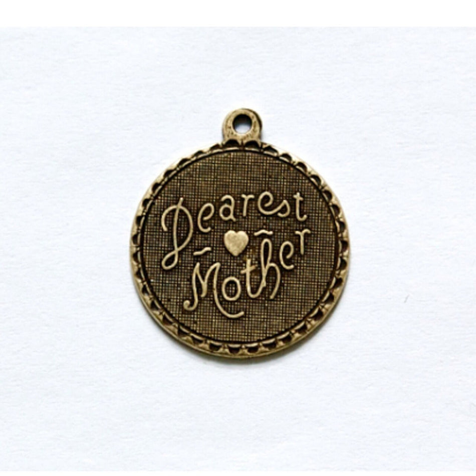 Dearest Mother Word Charm with Loop (4)