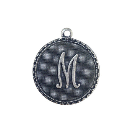 Letter M Charm with Loop (4)