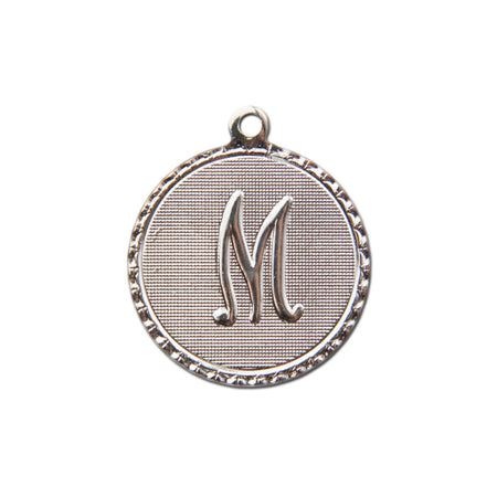 Letter M Charm with Loop (4)