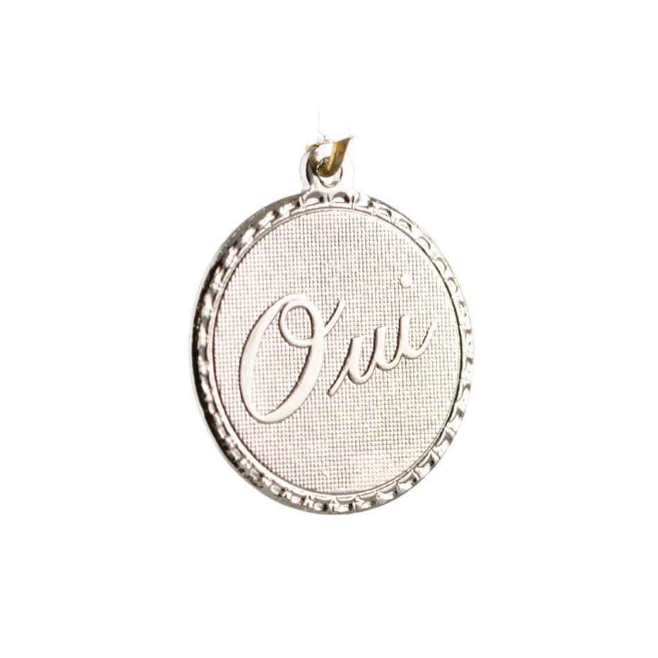 Oui (Yes) Word Charm with Loop (4)