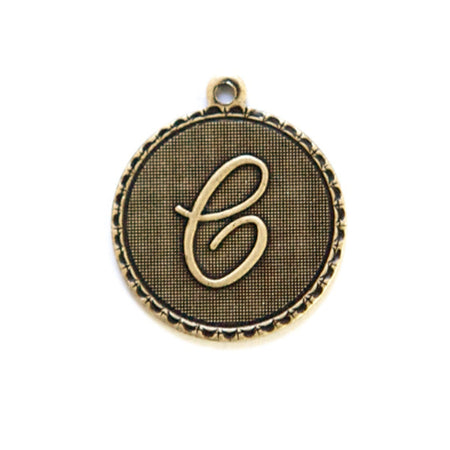 Letter C Charm with Loop (4)