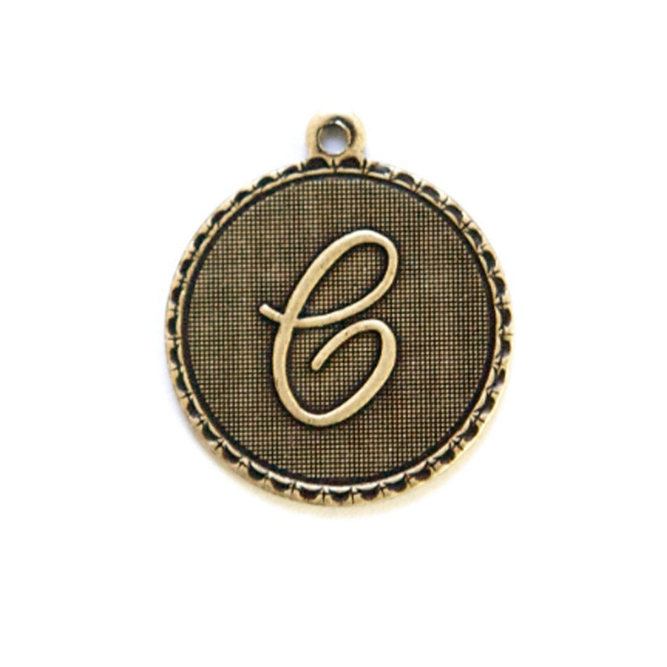 Letter C Charm with Loop (4)