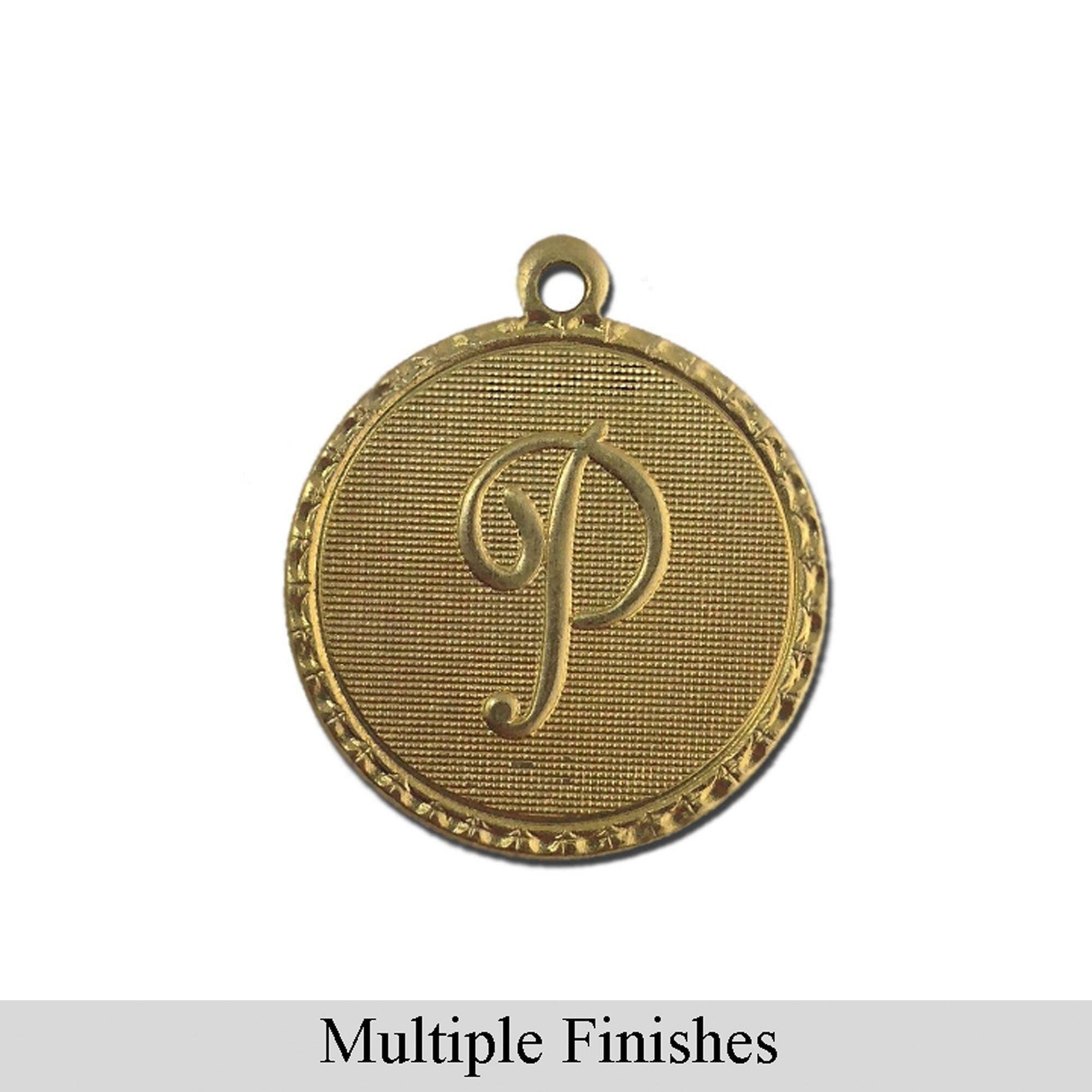 Letter P Charm with Loop (4)
