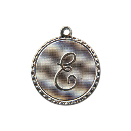 Letter E Charm with Loop (4)