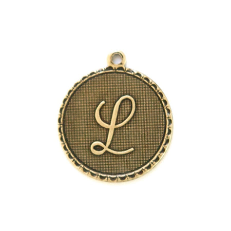 Letter L Charm with Loop (4)