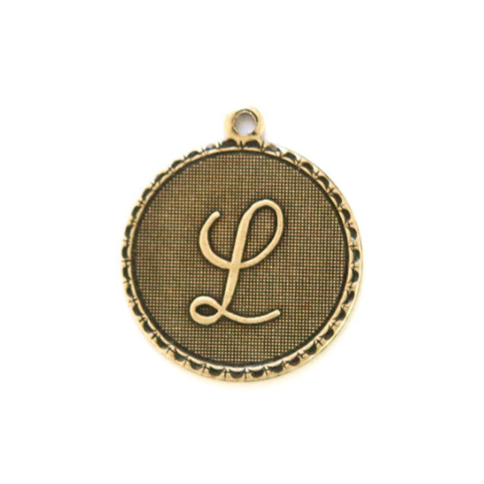 Letter L Charm with Loop (4)
