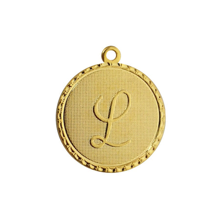 Letter L Charm with Loop (4)