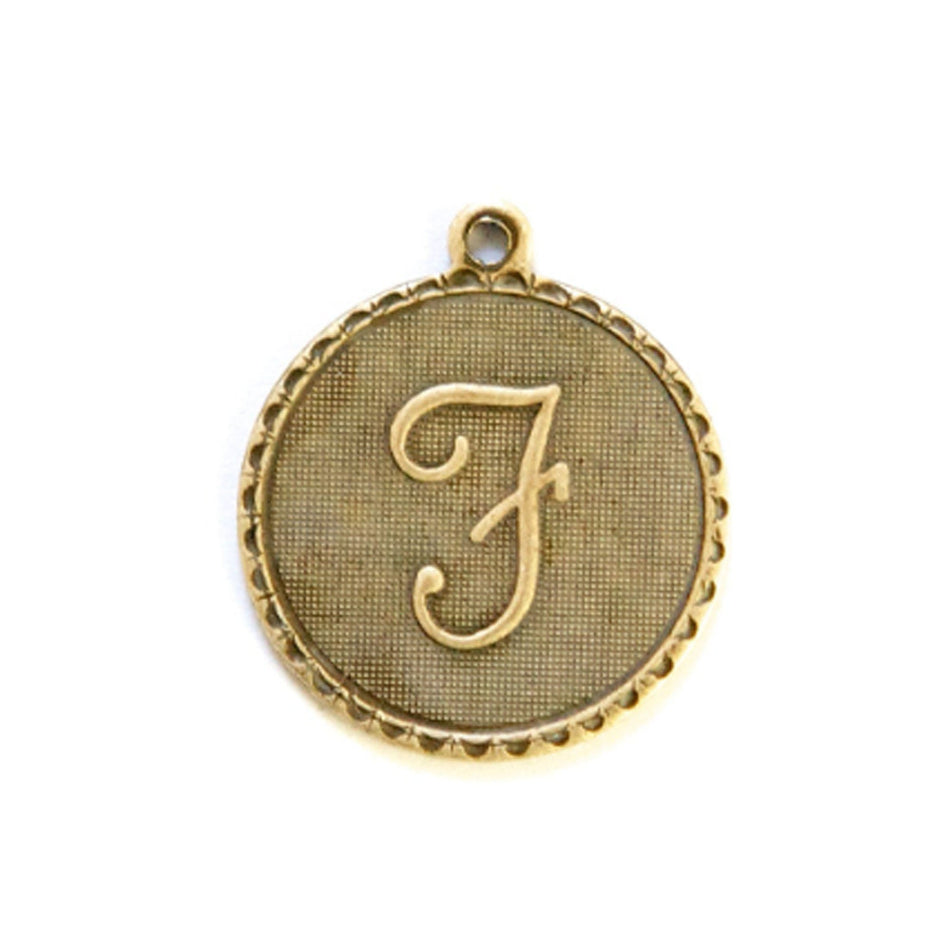 Letter F Charm with Loop (4)