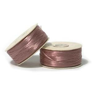 Rosy Mauve Nymo B Beading Thread 72yd Bobbin