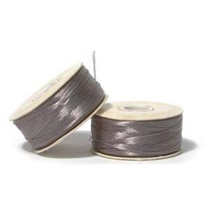 Grey Nymo B Beading Thread 72yd Bobbin