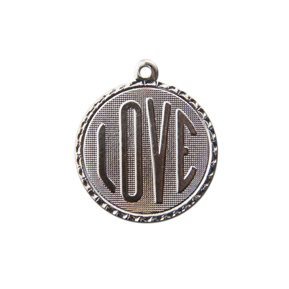 Love Word Charm with Loop (4)