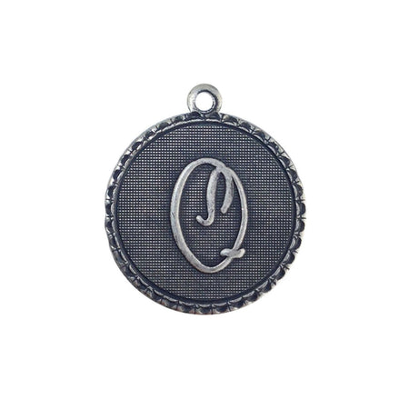 Letter Q Charm with Loop (4)