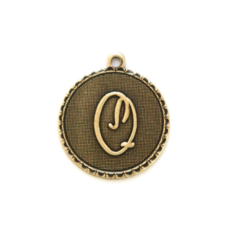 Letter Q Charm with Loop (4)